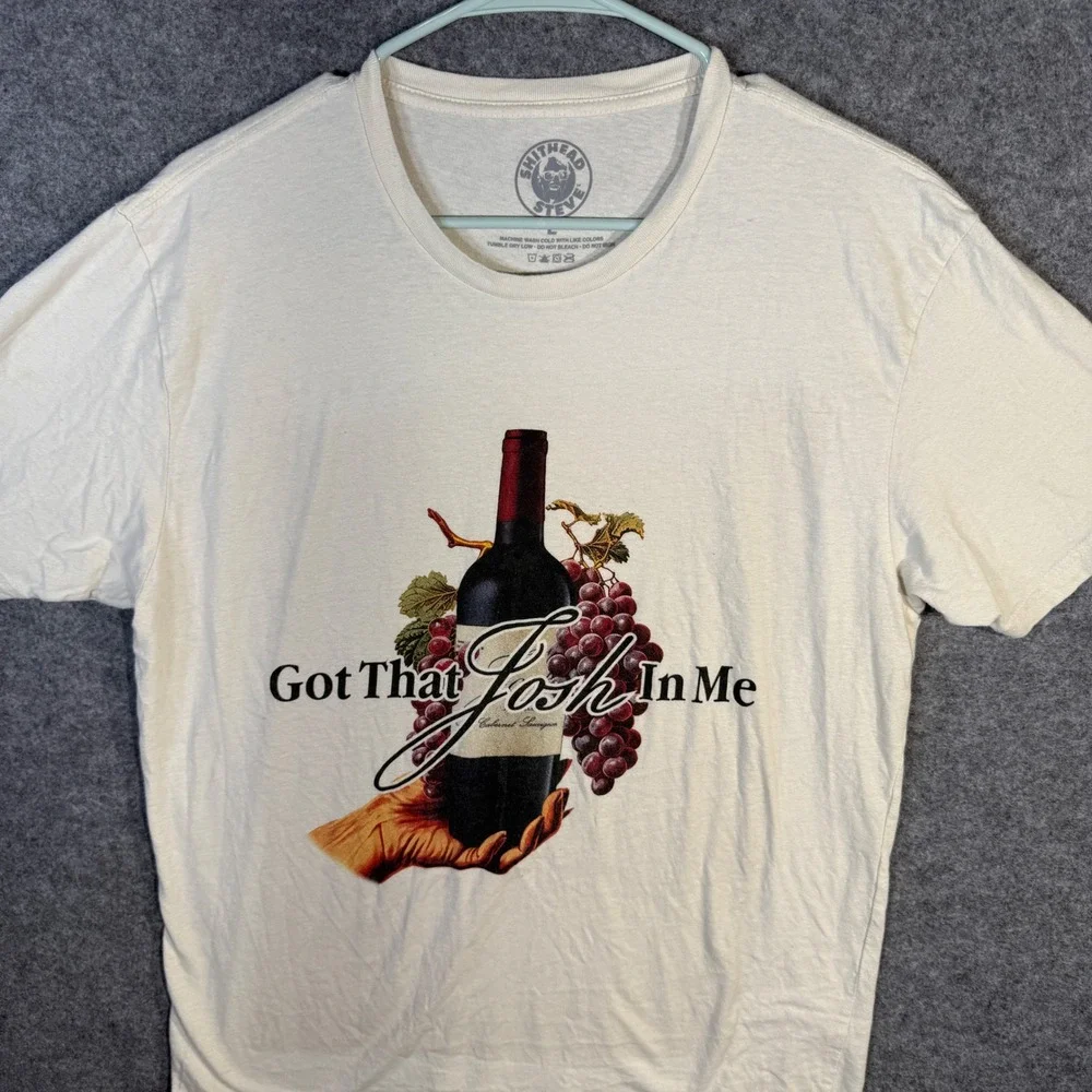 Shithead Steve‎ Mens Graphic T Shirt Large Got That Josh In Me Wine Grapes